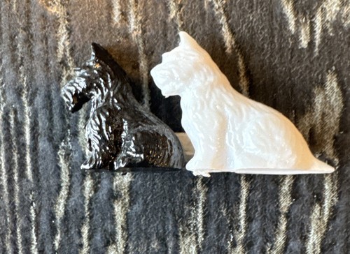 Vintage black white scottie - black,