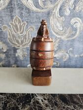 Vintage Erotic Wooden 'Barrel Man' Figurine Naked Man In Barrel Naughty Adult