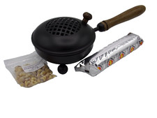 Incense Burner with Handle Set with Charcoal discs and 20 grams Frankincense