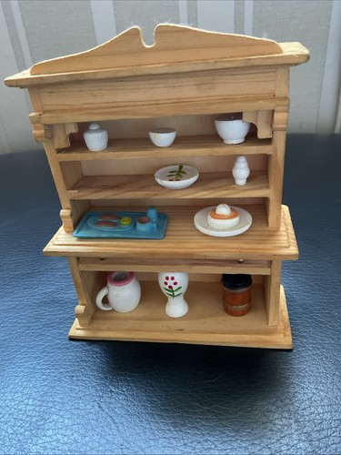 Vintage dolls house pine - vintage,