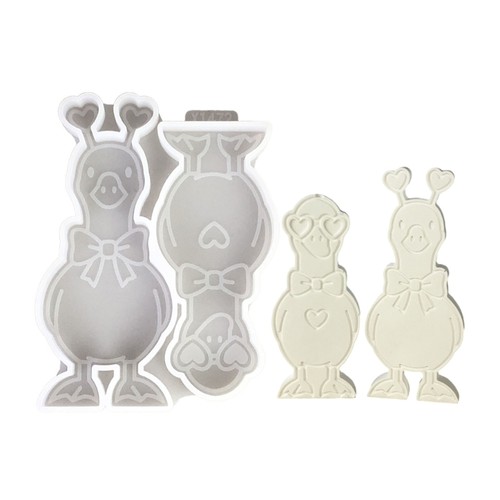 Couple geese silicone - silicone, mold