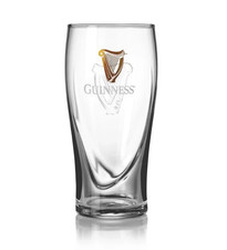 Guinness Gravity Pint Glass 20oz Stout - Embossed Harp and Logo - Brand New - UK