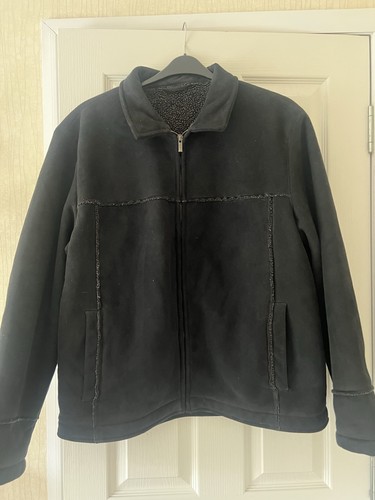 Men s black faux suede - &,