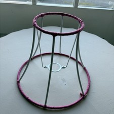 Vintage 8” 20cm bowed empire drum lampshade wire frame  -ready bound