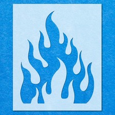 Fire Shape Flame Stencil