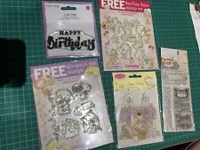 5 X Clear Stamp Sets Teddies Dad Fizzy Moon Bentley bear CRAFT STAMPS