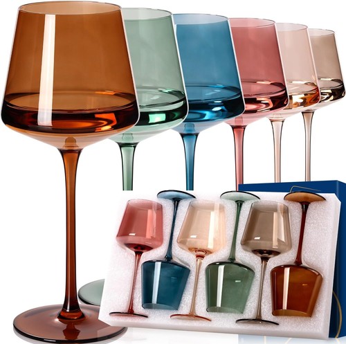 Colored wine glasses set - glasses, of
