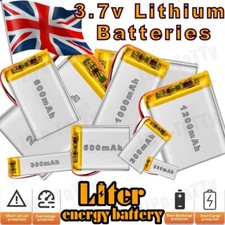 3.7v Lithium Polymer Battery Cells Various Rechargeable LiPo RC GPS CCTV MP3