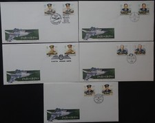 1986 Royal Mail Royal Air Force gutter pair FDC set with special handstamps