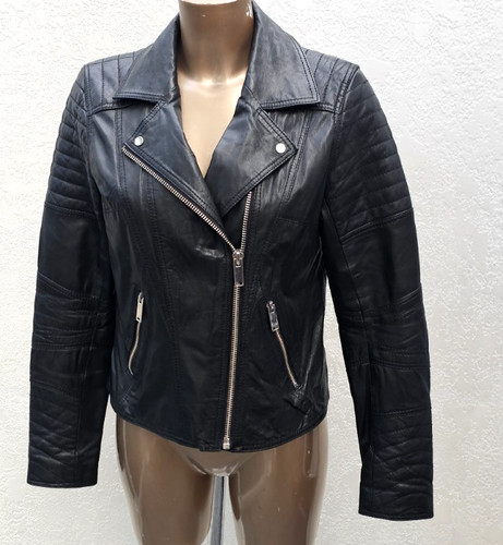 River island black biker - river,