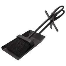 Fireside Ash Brush and Shovel Hearth Tidy Set | Cast Iron Handles 38cm PRELOVED