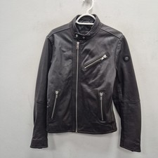 Diesel Ramyton Brown Leather Cafe Racing Biker Motorcycle Punk Jacket Medium