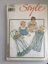 # CUT - STYLE  CHRISTENING GOWN & ROMPER 1307 - SIZE 6 MONTHS