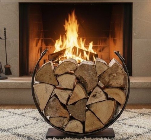 Large metal firewood log - large,