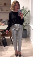 ZARA WOMAN Silver METALLIC