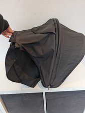 Britax B Agile Double Pushchair Hood Black Left Side