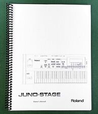 Roland Juno-Stage Owner's Instruction Manual: 256 Pages & Protective Covers!