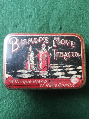 Old tin box bishops move - box,,