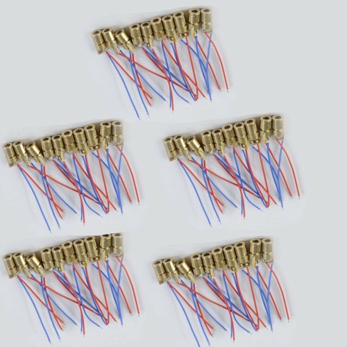 100pcs 650nm 6mm 5mw - 3v,