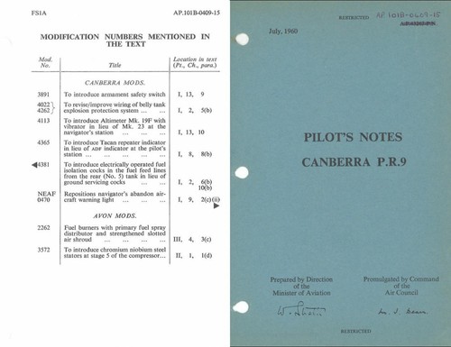 Canberra jet 9 - 7, pilot