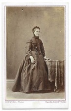 CDV Carte de Visite Devon Tavistock Chenhall photo West St Lady Crinoline Dress