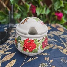 Vintage Portmeirion Pomona Red Currant Apple Lidded Mustard Jam  Pot 