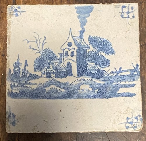 Dutch delft tile depicting - tile,