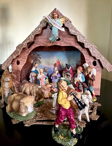 Vintage italian nativity set - italian,