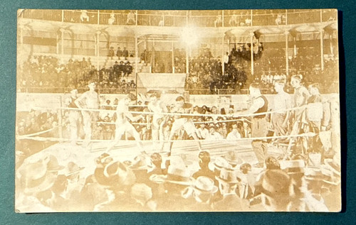 Rppc c1910 boxing match - c1910,
