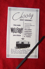 WILLERBY CARAVAN 1957 ORIGINAL VINTAGE ADVERT