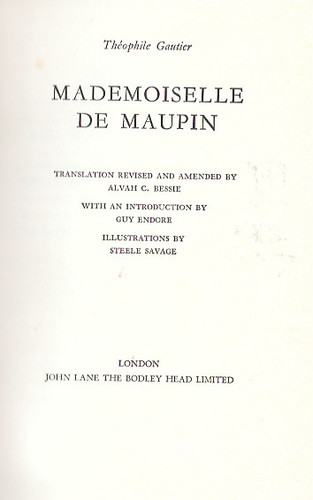 Mademoiselle maupin by - maupin,