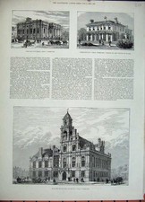 Old Antique Print 1882