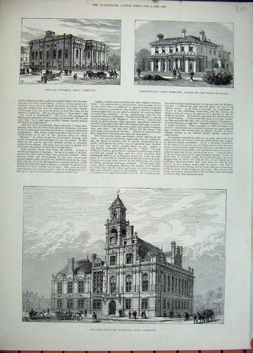 Old antique print 1882 - old,
