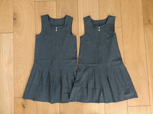 Girls grey school dresses size - dresses,