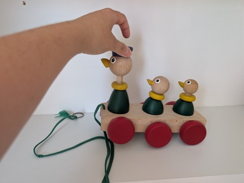 Vintage pull along wooden - vintage,