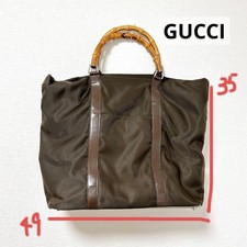 GUCCI Bamboo Tote Bag Dark