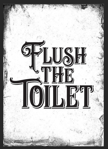 Metal sign wall plaque flush - metal,