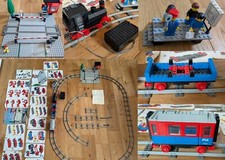 LEGO 7715 Passenger Steam Train, Electric Motor, Platform, Level Crossing, More