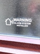 4 x HOUSE ALARM VINYL STICKER/ DECAL , WINDOW WARNING SECURITY SIGNS