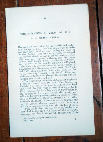 The sweating sickness - sweating,