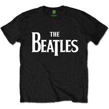 The Beatles T-Shirt Logo Official Black New