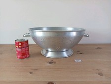 Large Aluminium Colander Double Handle, Footed, Catering Strainer #54