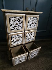 Decorative Mini Chest Of Drawers,  Storage, Jewellery Organiser, Desktop Organis