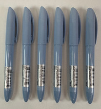 6 x Paperchase Pastel Blue Fountain Pen Medium Nib With Black Ink Cartridge