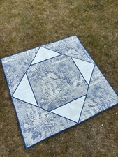 Handmade French Boutis Toile De Jouy Quilt ‘A French Affair’ 107cmx107cm