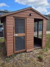 Double dog kennel with seperate runs