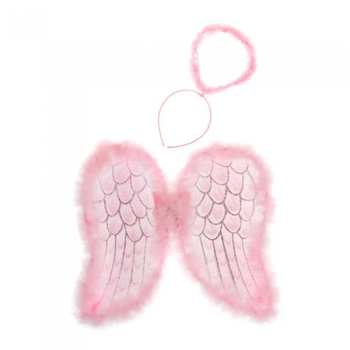 Girls angel wings and halo - and,