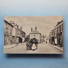 Clun Postcard C1910 Shropshire The Square Donkey Cart Shopfronts