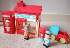 ELC Happyland Post Office  & phone box (all sounds work) inc  van, 3 people