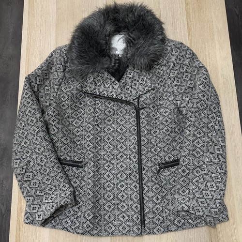 Women fur coat biker - fur,